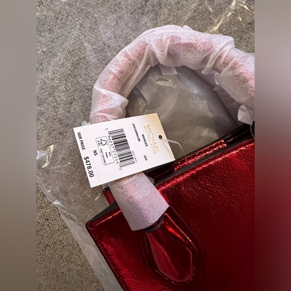 MICHAEL KORS MERCER XS CROSSBODY RED CRIMSON - Picture 2 of 4